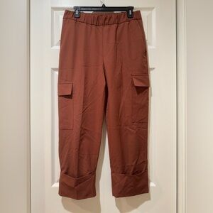 Zara copper brown cargo high rise capri length Pants. Missing belt. Size M NWOT.